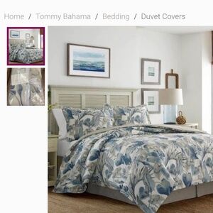 Tommy Bahama Raw Coast Blue Cotton Duvet Cover